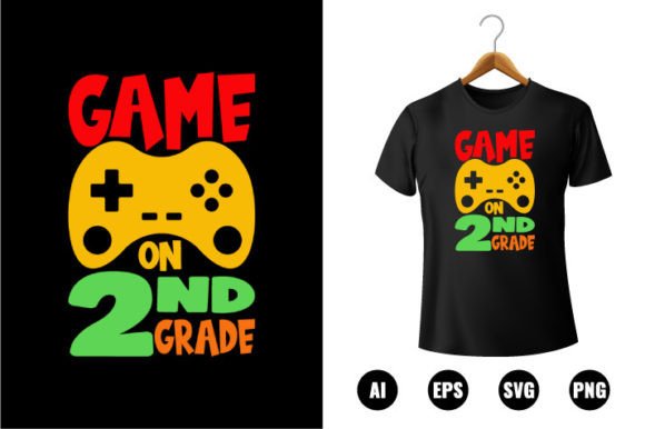2nd Grade Game T-Shirt Design: A Versatile Digital Clip Art Resource