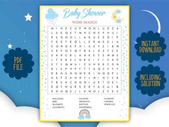 Baby Shower Word Search Game Printable: A Fun and Engaging Activity for Guests