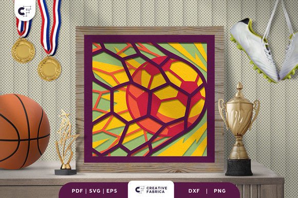 Creating a Soccer-Themed Shadow Box with the Soccer Goal Ball 3D SVG