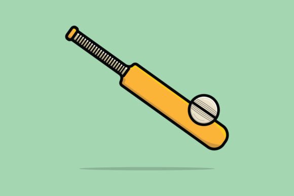 Cricket Bat Vector Logo Design for Sports Creatives