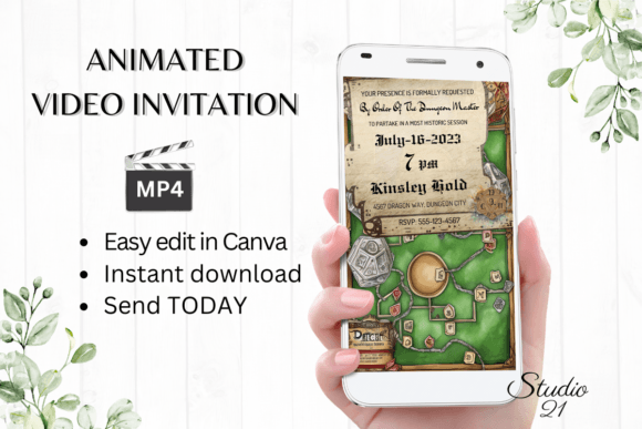 Dungeons and Dragons Game Invitation GA108: A Modern Twist for Magical Gatherings