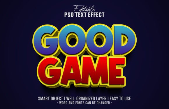 Enhancing Visual Communication with 3D Good Game Editable Text Effect PSD