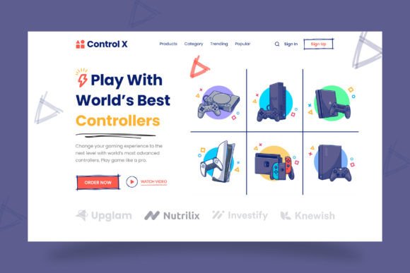 Game Controller Website Template: Simple, Creative, and Easy to Customize