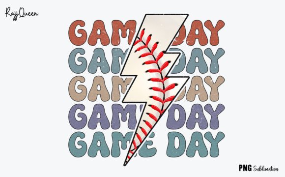 Game Day Baseball Vibes Retro Baseball
