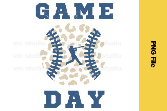 Game Day Leopard Baseball PNG, MOM Png: A Versatile Design for Creative Projects