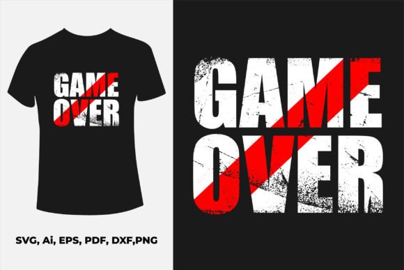 Game Over Typography T-shirt Design: A Bold Statement in Modern Apparel