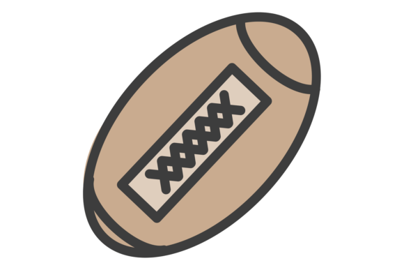 Rugby Ball Icon. American Football Game: Choosing and Using Sports Symbols the Right Way