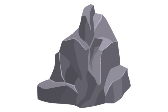 Stone Block: Cartoon Game Rock Landscape Elements for Creative Design Projects