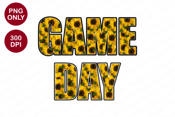 Sunflower Game Day Sublimation Clipart: Creative Design Solutions for Custom Projects