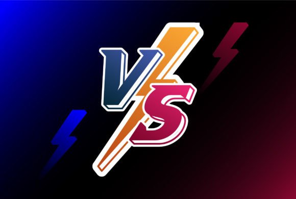 VS Text Type Font for Match Game Battle